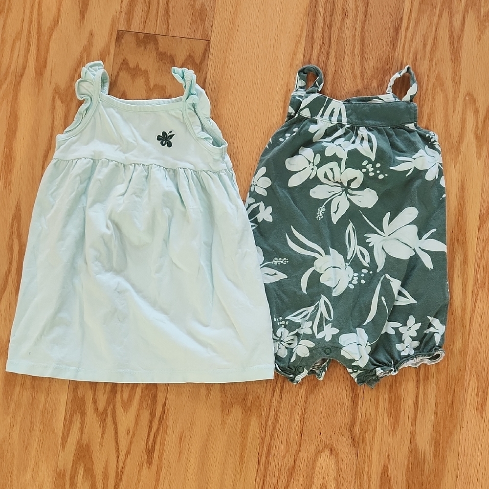 Carter's Baby Romper And Dress Green 24 Months